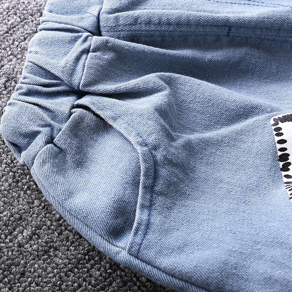 1-4Years kids pants boys casual pants children kids Baby Girls Boys Kids Cartoon Denim Pants Trousers Clothes #C
