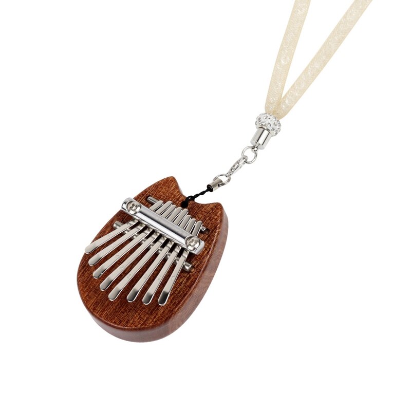 Chaude 8 touches Mini Kalimba doigt pouce Piano Marimba avec pendentif accessoire Musical