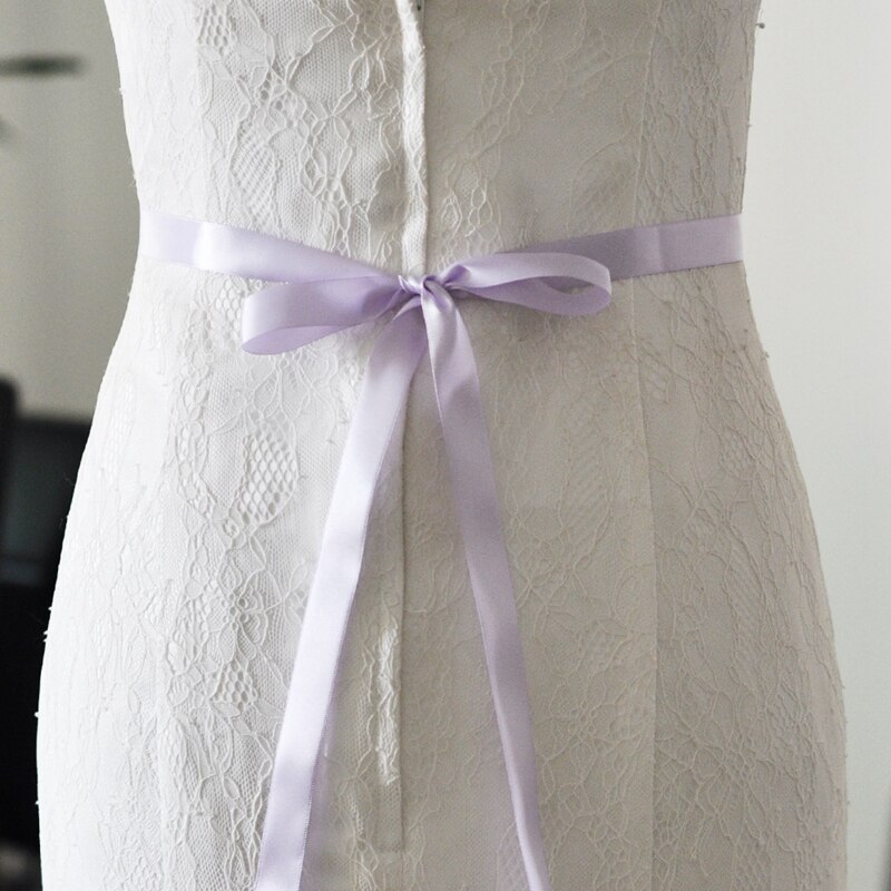 Cinturones de boda elegantes cinturones de novia de lujo perlas de cristal con cuentas boda cinturones accesorios para niña vestido de: Lavanda