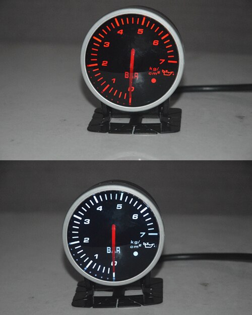 2.5" 62mm LED Dual Display Boost Turbo gauge Water temp Oil temp Oil pressure Voltmeter Vacuum Air fuel Tachometer Car Gauge: Oil pressure Gauge