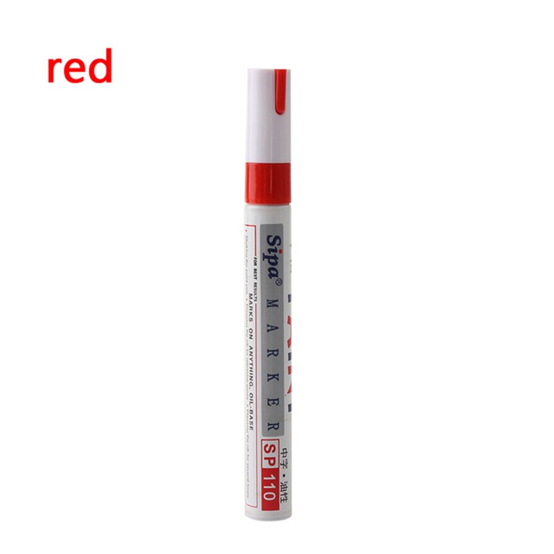 Marcador de tinta de caneta à prova d' água carro do piso do pneu marcador de tinta permanente para qualquer superfície lisa do metal marcação graffiti oleosas papelaria: Vermelho