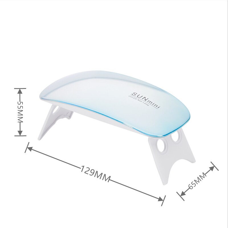 Secador de uñas portátil, lámpara LED UV de 6W para uñas, aparato de manicura para esmalte de uñas en Gel, lámpara artística para secar uñas, uso doméstico