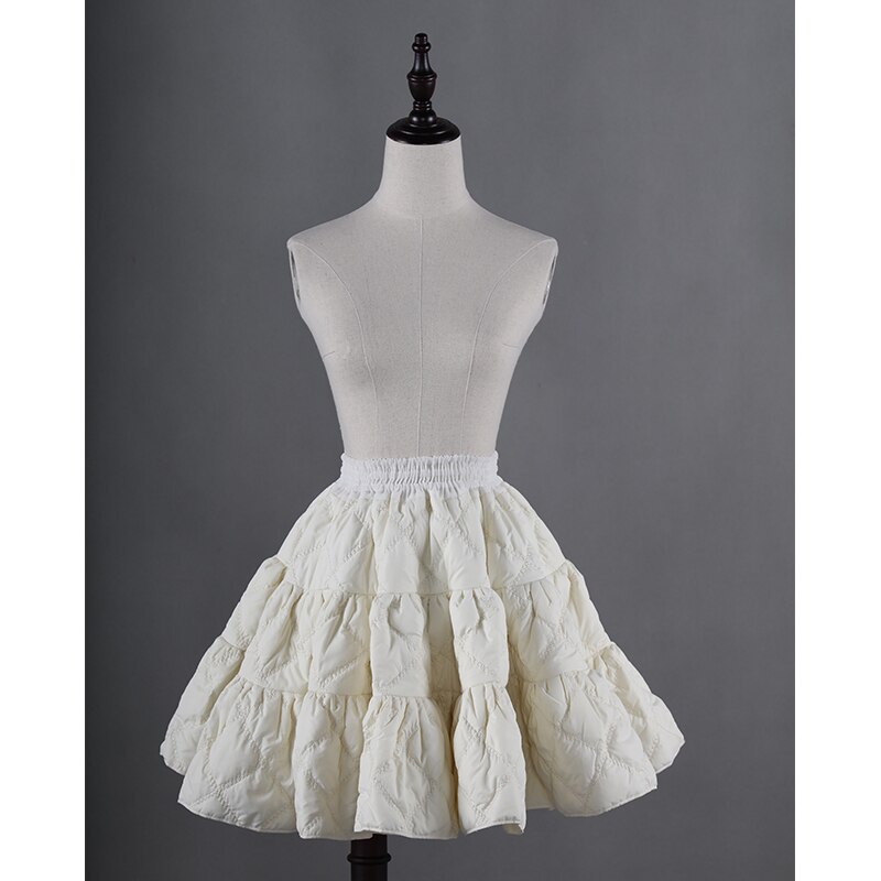 Thick Short A line Petticoat for Winter Cotton Padded Underskirt by Classical Puppets