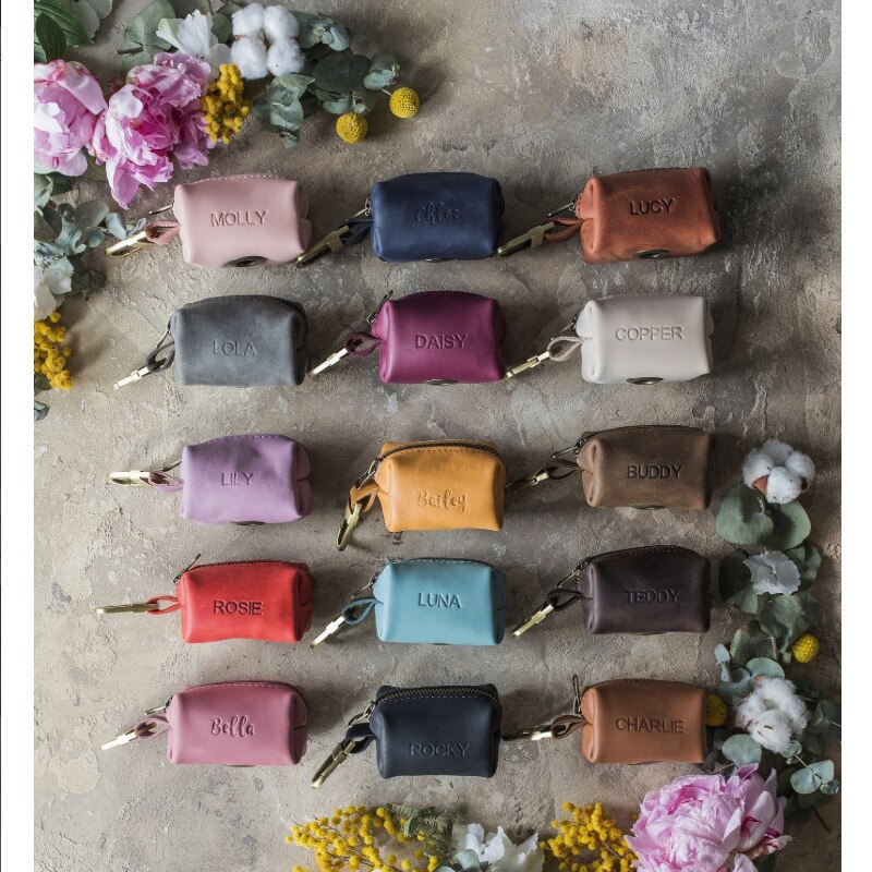 Outdoor Leather Garbage Collector Pet Products Puppy Dog Pooper Scooper Bags Dispenser Pet Dog Poop Bag Holder Cat Waste Carrier