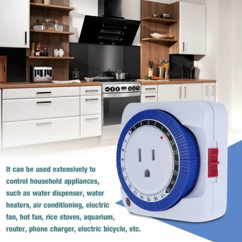 24 Hours Mechanical Timer Socket Switch Electrical Wall AC Outlet Timer Home Use Timer Socket-30