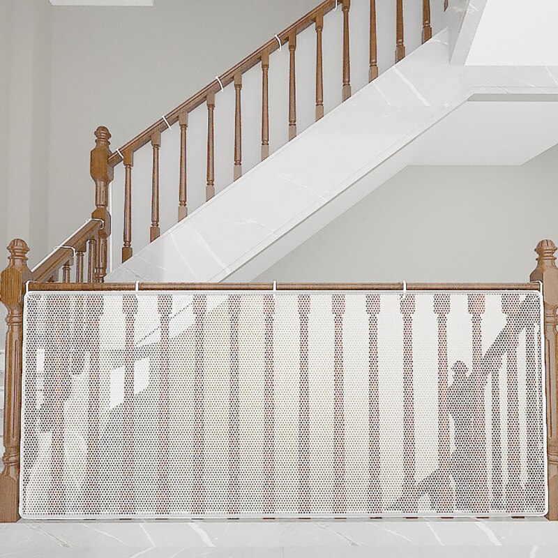 Durable Child Safety Protective Net Multipurpose Bannister Guard Deck Fence Fine Mesh for Balcony Stairs: 200x78cm white thick