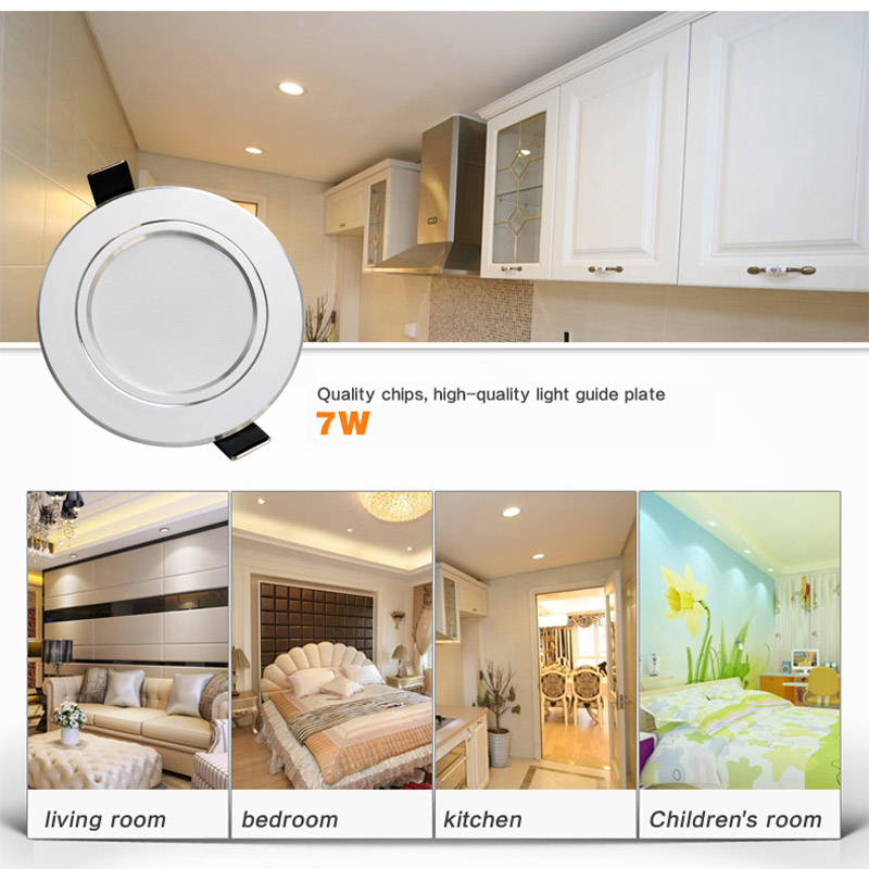 Høj effekt led downlight hvid 3w 5w 7w 9w 12w 15w 18w 220v led loft badeværelseslamper stue hjem indendørs belysning