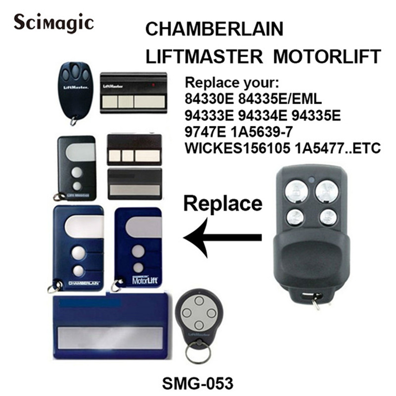 SMG Chamberlain Liftmaster Motorlift 94335E Remote Control Rolling Code 433MHz 1A5639-7 Garage Door Opener 433.92 transmitter