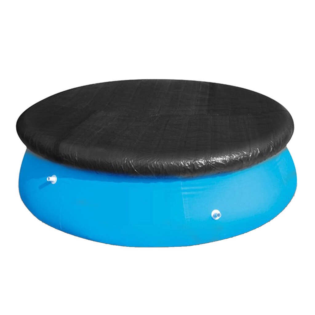 Durable Swimming Pool Cover Black Dustproof Sheet PVC Tarp Portetector for Outdoor Paddling Pool 8ft/10ft/12ft/15ft: 366cm