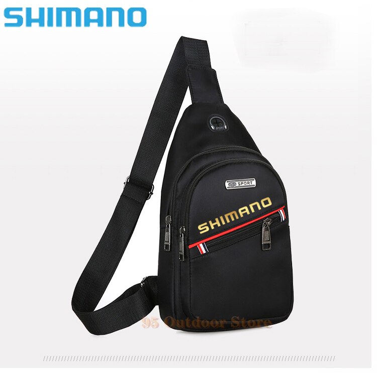 Shimano Fishing Backpack Waterproof Fishing Lures Reel Bag Straps Fish Tackle Bag Fishing Chest Pack Multi-pocket Tackle Bag: 56