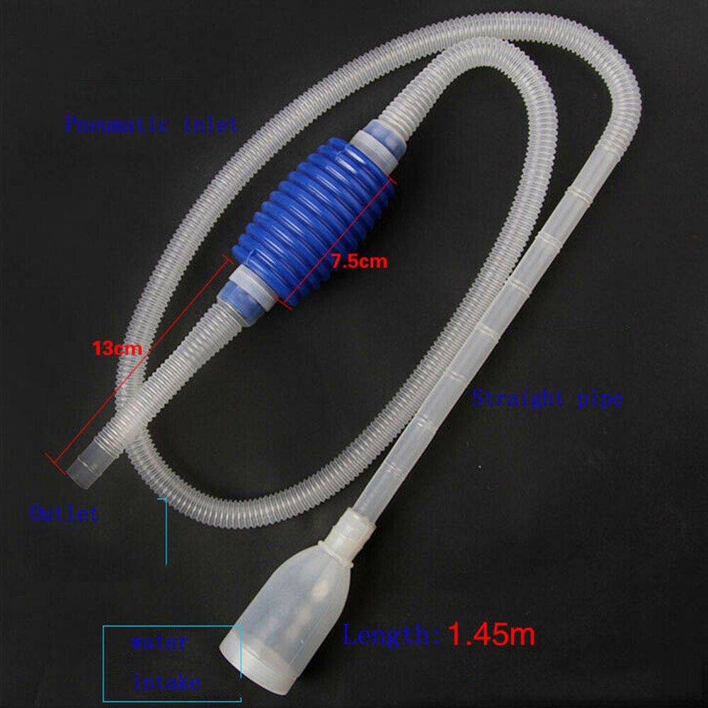 1/2 st akvarium ren vakuum vattenbyte rör sifon grus renare akvarium pump filter pressa integrera grus sil