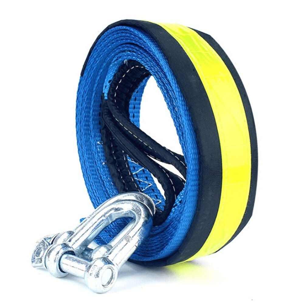 Auto Sleepkabel 3 Meter - Met Carbon Staal U Haken - Sleeptouw - Sleepkabels