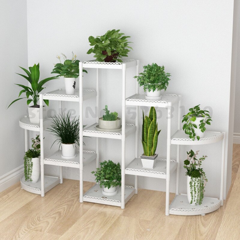 Flower shelf multi-storey indoor special balcony terrace flower stand multi-pot rack plastic window frame rack