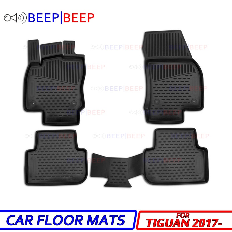 Voor Volkswagen Tiguan -auto floot matten tapijten auto floor stofdicht skidproof auto styling interieur decoratie