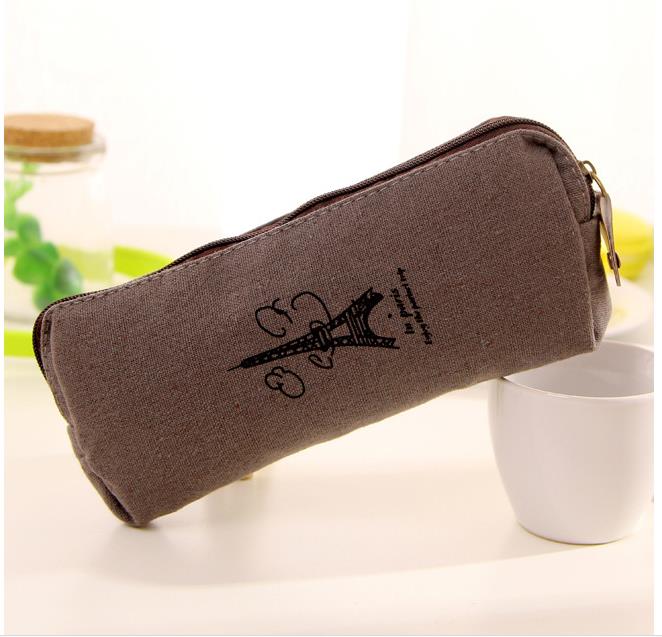 1pcs Groene Natuur Schoolbenodigdheden Etui Kawaii Student School Cosmetische Tas voor Vrouwen Kantoorbenodigdheden Escolar Canvas: S