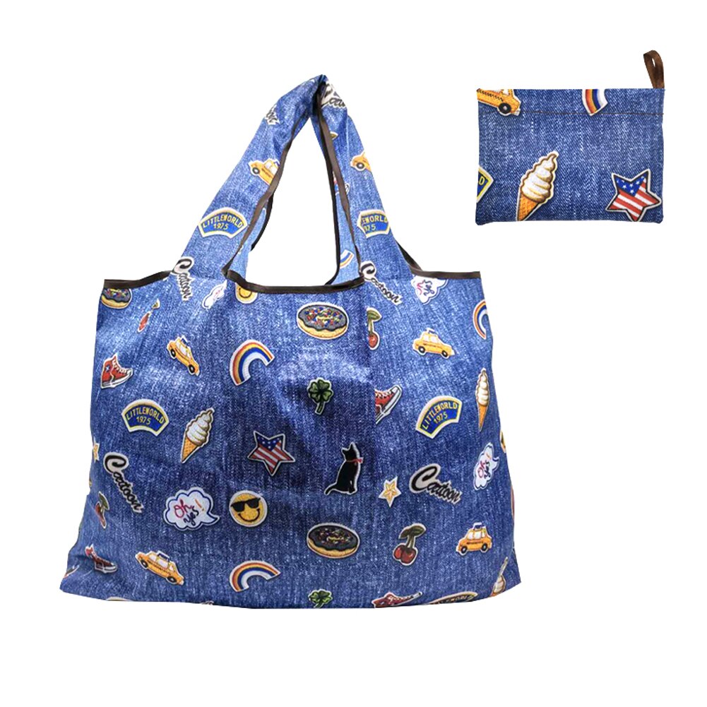 Women's Large Shopping Bags Foldable Washable Tote Reusable Handbag Waterproof Grocery Bag for Everyday Use: B