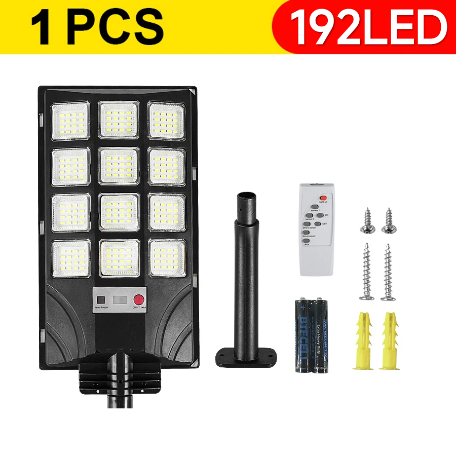 Stor ekstern solcellelampe gatelys med bevegelsessensor 5 moduser utendørs solcellelampe hagehage solcelledrevet spotlight vegglampe: Blå