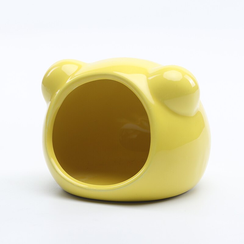 Nid de Hamster en céramique, Pot à nourriture en céramique, petit nid de Hamster, fournitures de refroidissement d'été: YELLOW