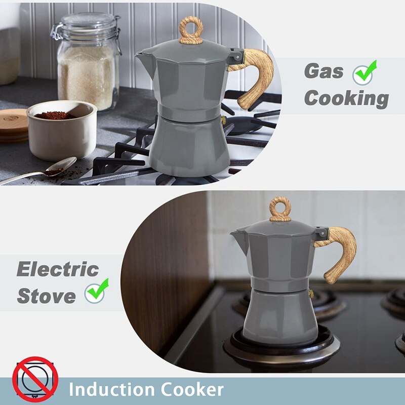 Stovetop Espresso Maker, Aluminum Moka Pot For Classic Espresso, Italian Coffee Maker For Home And Camping