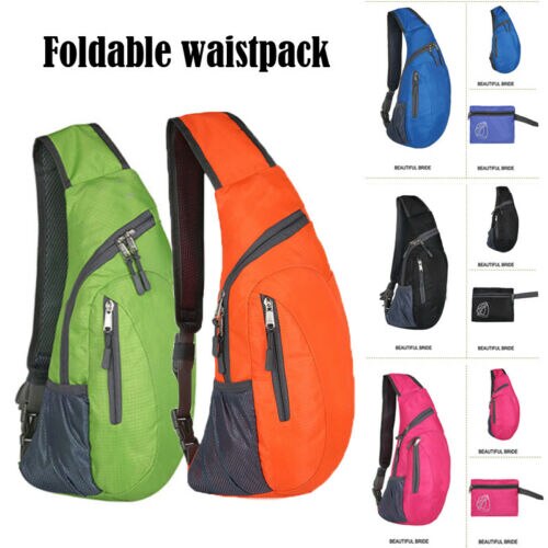 Nova Unisex Sólida Sling Saco Corpo Cruz Ombro Desporto Ao Ar Livre Peito Cintura Packs Caminhadas Viagem de Acampamento