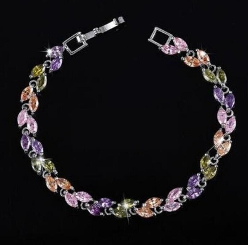 Leaf Charm Vrouwelijke Armbanden Armbanden Voor Vrouwen Zoete En Romantische Gekleurde Armband Dating Engagement Wedding Armband