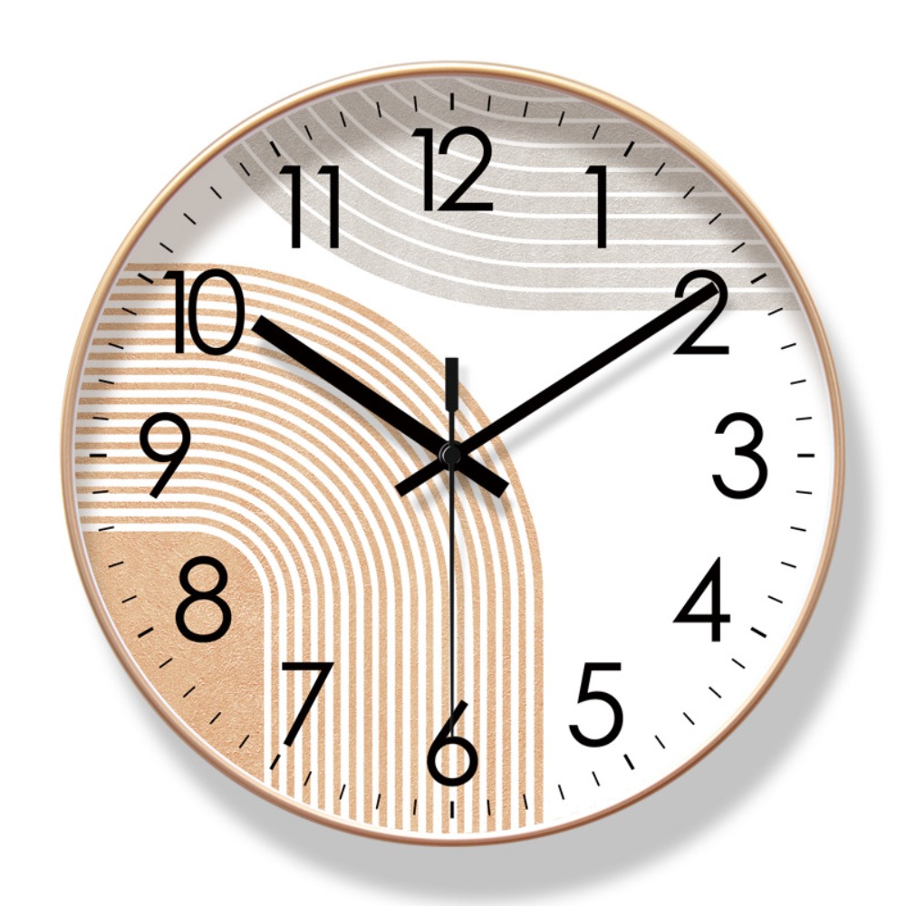 Relógio mudo 10/12/14 Polegada relógio de parede pendurado estilo nórdico simples pendurado relógio de parede silencioso não-ticking sala de estar: Vermelho