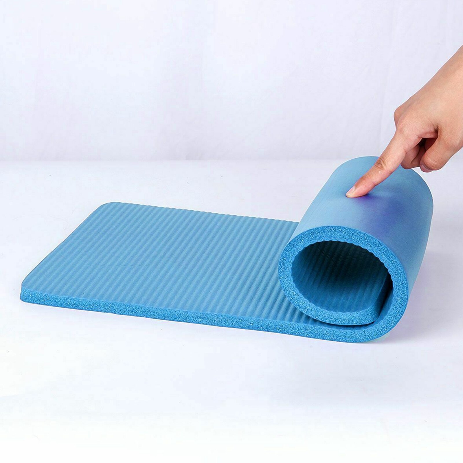 Ginocchiera Yoga-ginocchiera compatta per Comfort ginocchio, gomito e polso, 24x10x0.6 pollici: Blue