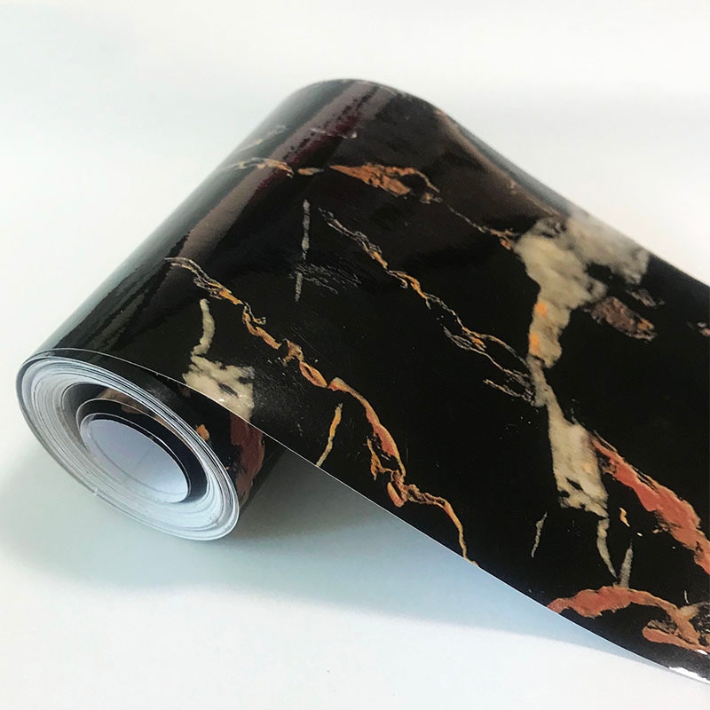 Self-Adhesive Wallpaper Borders 3D Marble Texture Luxury Home Decor Kitchen Bathroom Waterproof Removable Wall Stickers 3D Decal