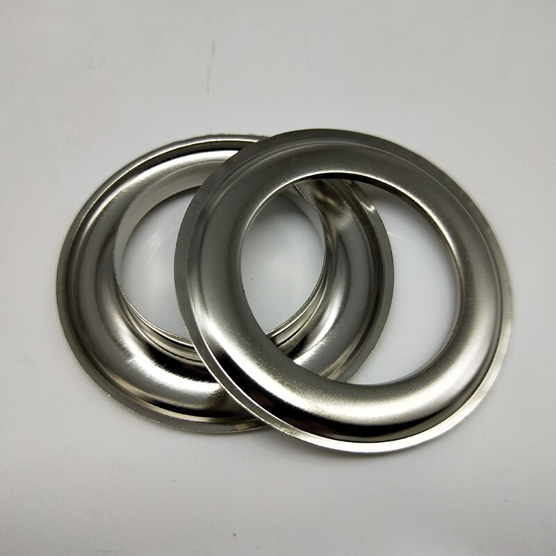 Silver plagg järnöglor med packning 30 mm scrapbooking tillbehör stickade jeans kläder väskor skor 50 st / parti
