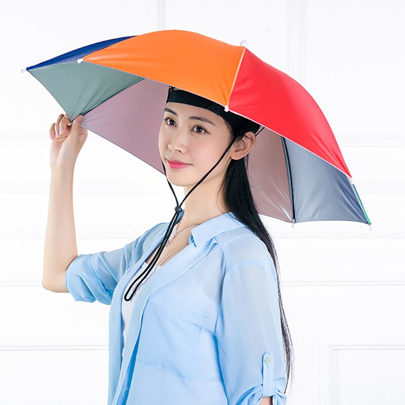 Sombrilla plegable para Pesca al aire libre, paraguas del ejército, impermeable, Camping, Pesca, sombreros, Cabeza de Playa, unisex