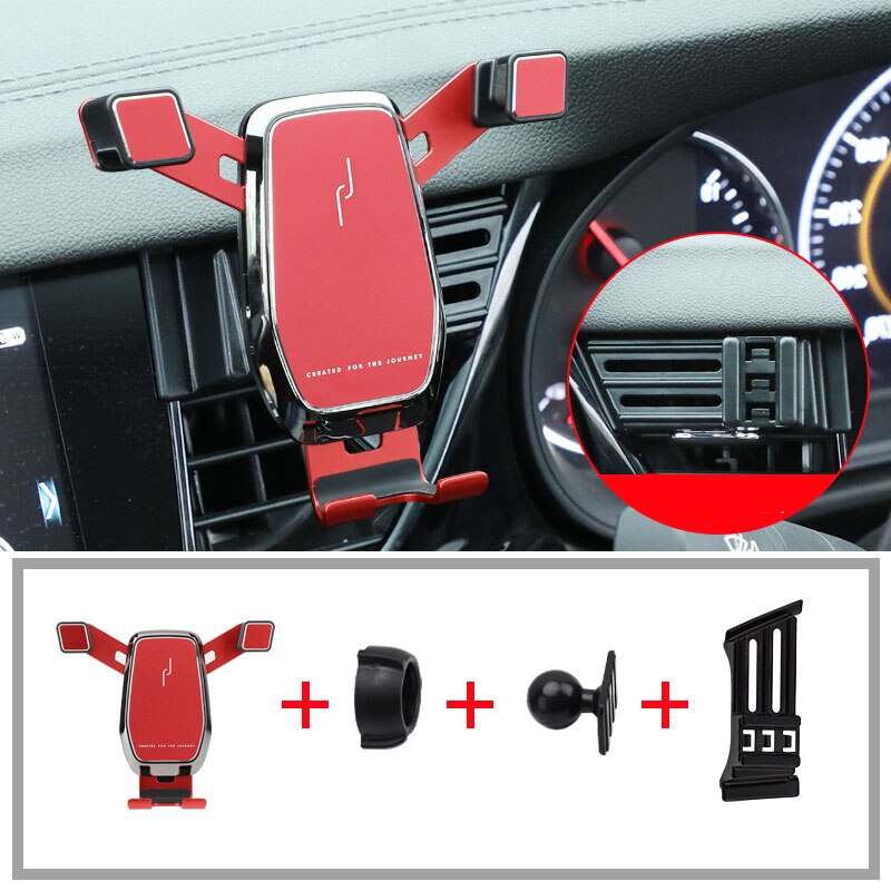 Car phone holder for buick regal gs interior modification air vent Mobile phone stand Navigation bracket: red
