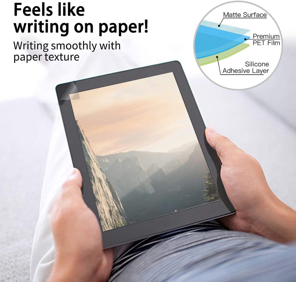 Voor Ipad 8 10.2 Zoals Papier Geweven Screen Protector Anti-Glare Anti-Skip Pet Matte Film Voor tekening Schetsen Spelen