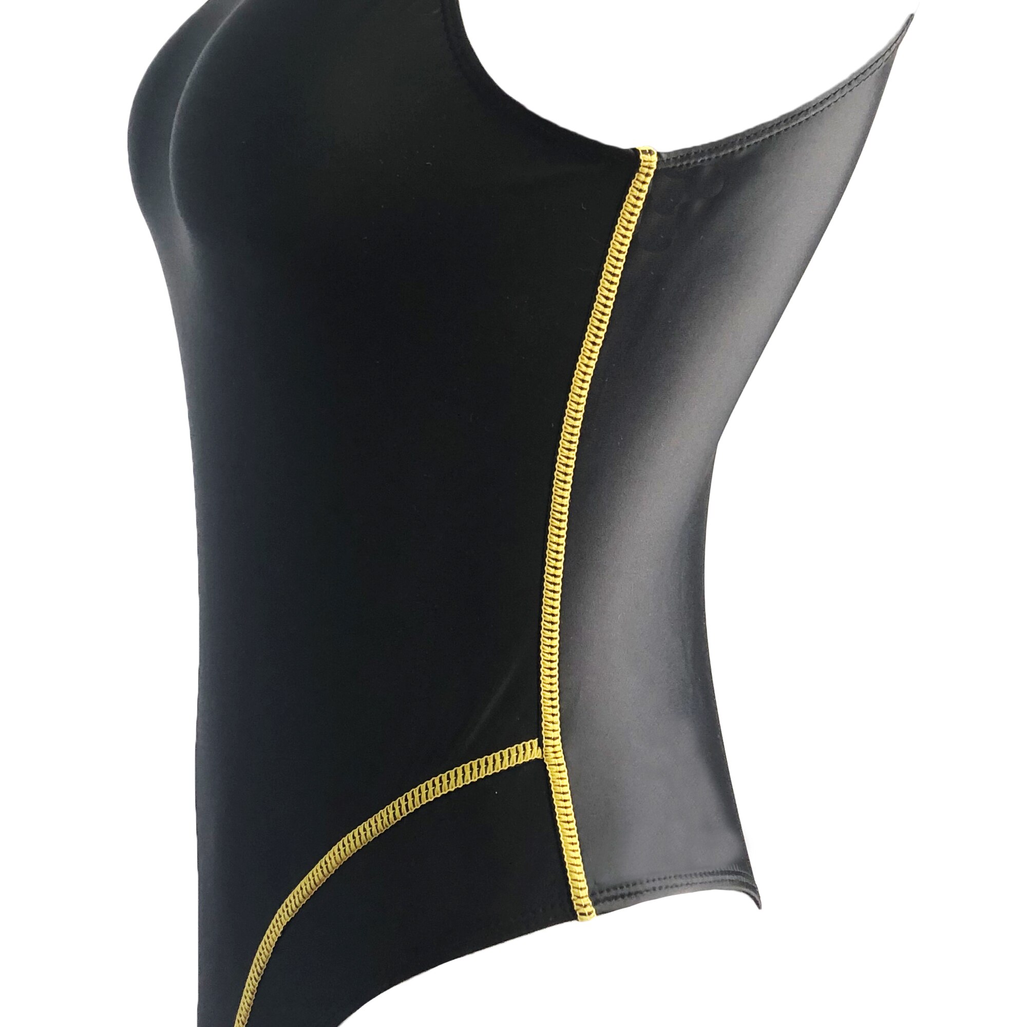 Xckny Een Stuk Badpak Sexy T-Vormige Badpak Strakke Olie Glossy Badpak Stilstaand Water Sexy Vette Badpak Hoge Vork badpak