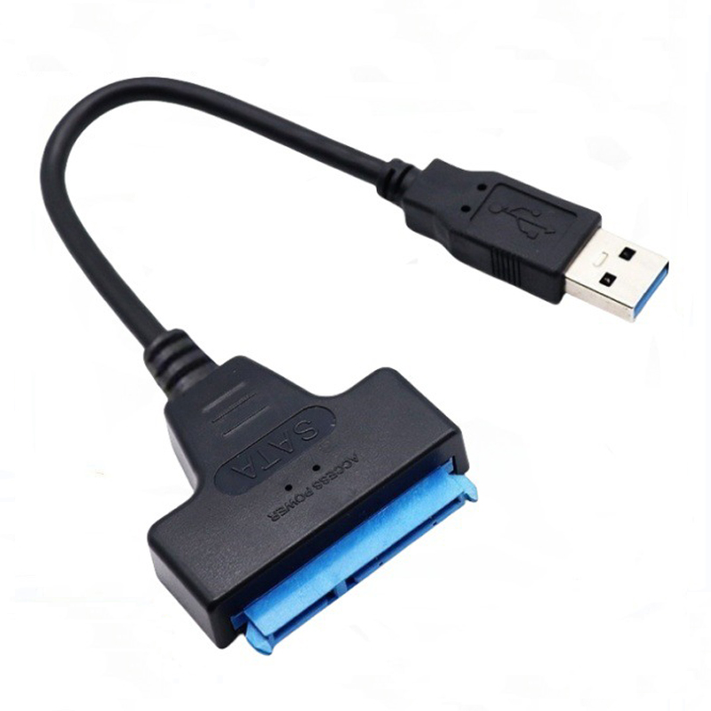 adapter SATA na USB 3.0 robić dysków twardych Obsługuje dyski twardy 2,5 cala zewnętrzne SSD HDD 22-pinowe zasilanie DC Kabel USB: Default Title