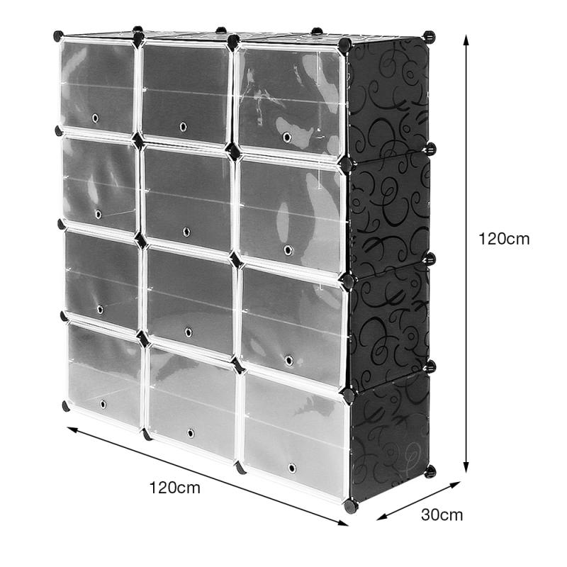 Stackable Plastic Storage Shelves Multifunctional Modular Closet Cabinet Bedroom Living Room Home Racks Bedroom Furniture HWC