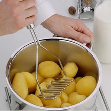 Rvs Wave Vorm Aardappel Fruit Stamper Keuken Accessoires Voor Handig Glad Aardappelpuree
