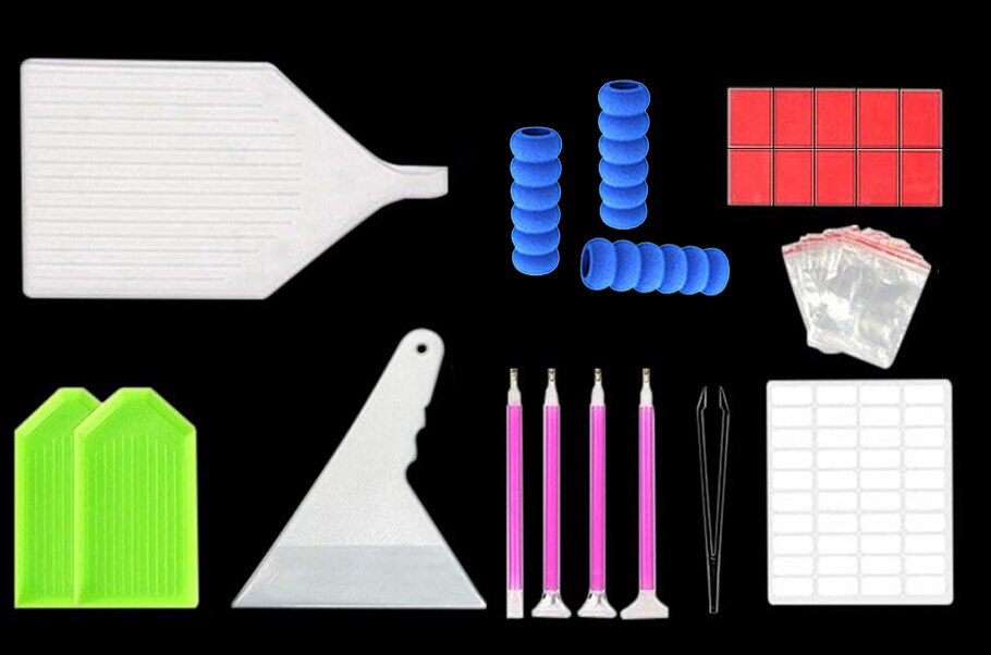 Diamant Malerei Lagerung Kasten Und Werkzeuge Bausatz Erwachsene Oder freundlicher, Diy Diamant Stickerei Zubehör Mosaik Stift Tabletts Pinzette Rolle: 07