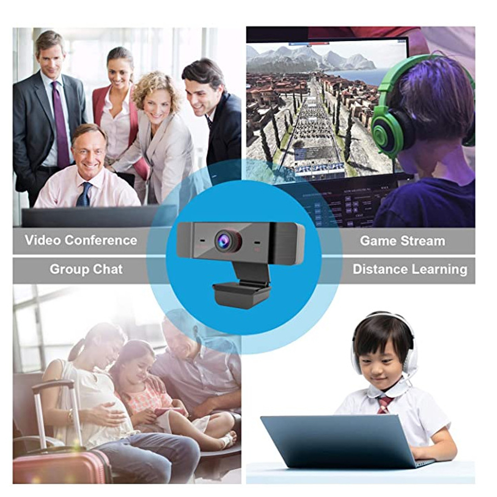 Webcam Computer Camera Met Microfoon 1080P Full Hd Web Camera Usbplug Voor Pc Computer Laptop Desktop Video Calling Mini camera
