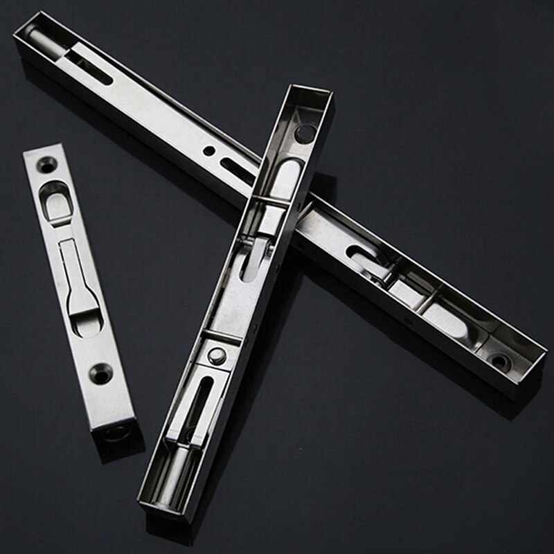 Stainless Steel Door Bolts Security Door Latch Bolt Guard Flush Latch Slide Bolt Lock Door Hardware 6/8/12inch Home Tool