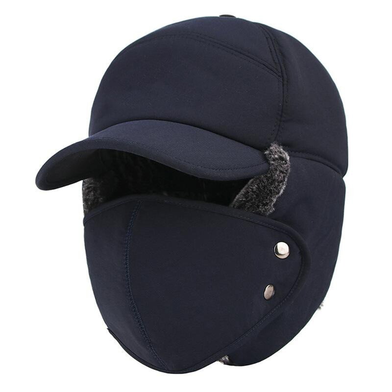 Outdoor Cycling Cold-Proof Ear Warm Cap Thickened Ear Warmer Winter Hat for Men Hogard: Blue