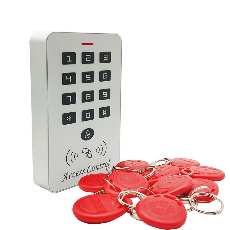 125Khz Rfid Access Control System Card Door Lock Controller Keypad Door Access Controller: Red keyfobs