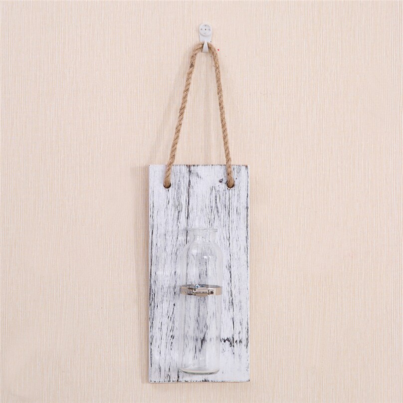 Muur Hydrocultuur Planten Vaas Muur Opknoping Bloempot Wanddecoratie Ornamenten home Decoratieve Planken #4A23: WHITE