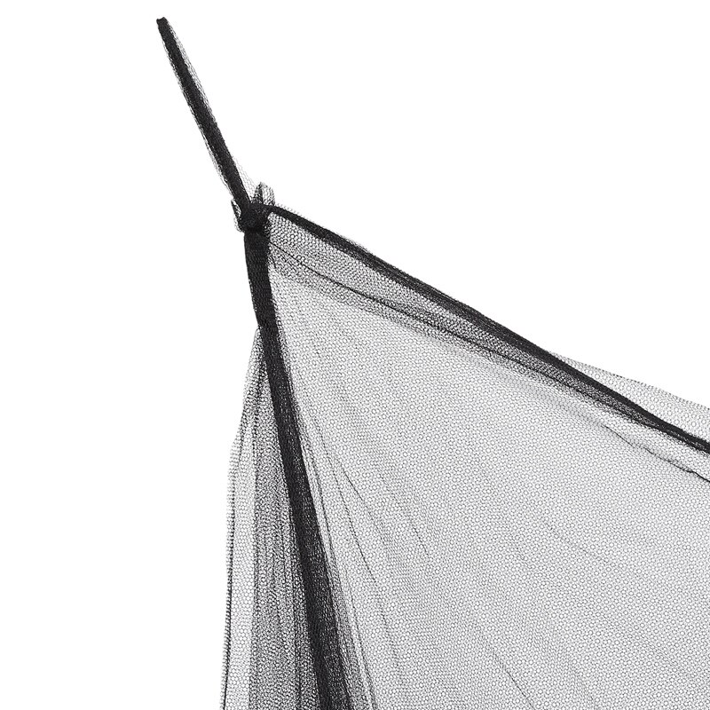4-Hoek Bed Netting Canopy Klamboe Voor Queen/Kingsize Bed 190*210*240Cm (Zwart)
