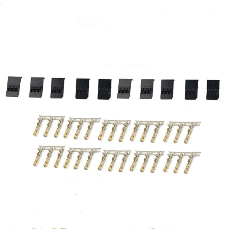 Connecteur de récepteur Servo Jr Futaba, 5/10 paires, prise avec serrure et bornes mâles et mâles et femelles plaquées or, Kit de broches à sertir pour batterie RC: Bleu