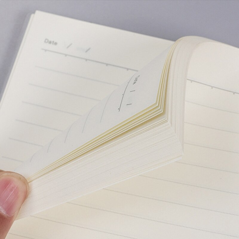 A5 Journal Diary Book English/Horizontal Line/Grid Notebook Daily Weekly Planner K92C