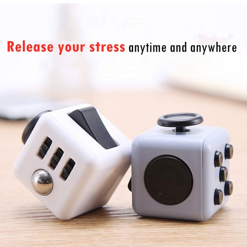 Finger Fidget Toy Anxiety Stress Relief Dice Sensory Toy For Adult / Kids Decompression Adhd Special Needs Autism Toy With Box