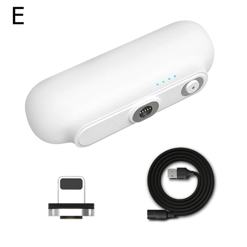 Mini Power Bank Portable For 12 13 Series Wireless Charging External Battery Pack Mobile Phone For W5m2: for ios white