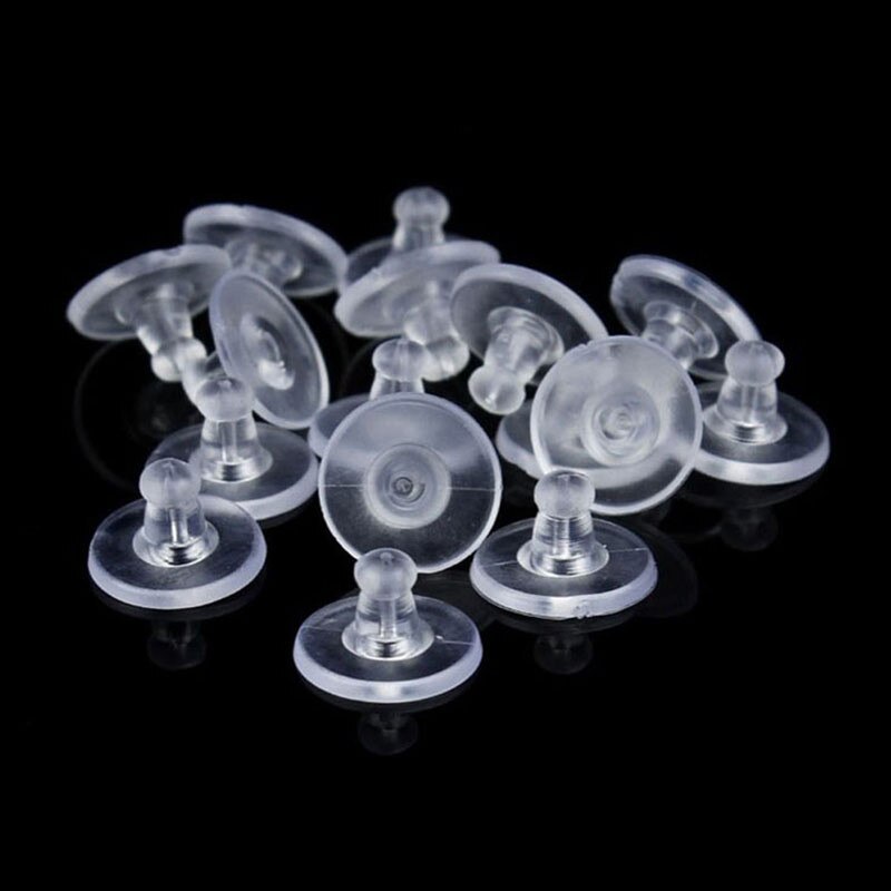 20 stuks/set doe-het-zelf knutselaccessoires siliconen oorbelstoppers oorbelmoeren sieradenonderdelen