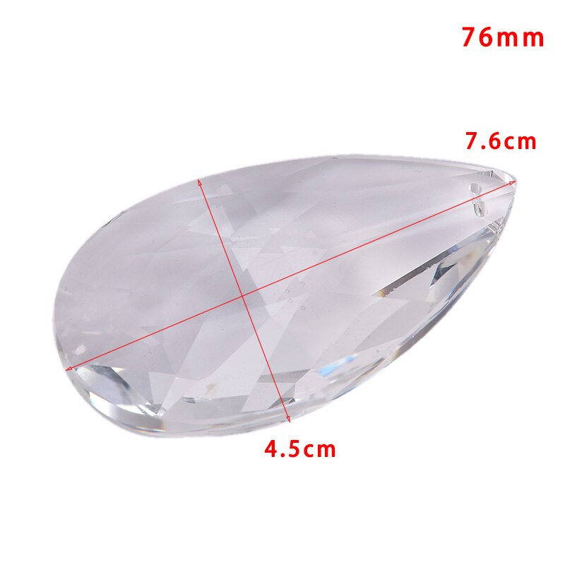 Clear Kroonluchter Glas Kristallen Lamp Prisms Onderdelen Opknoping Druppels Hangers 38Mm-76Mm Kristallen Lamp Accessoires: 76mm