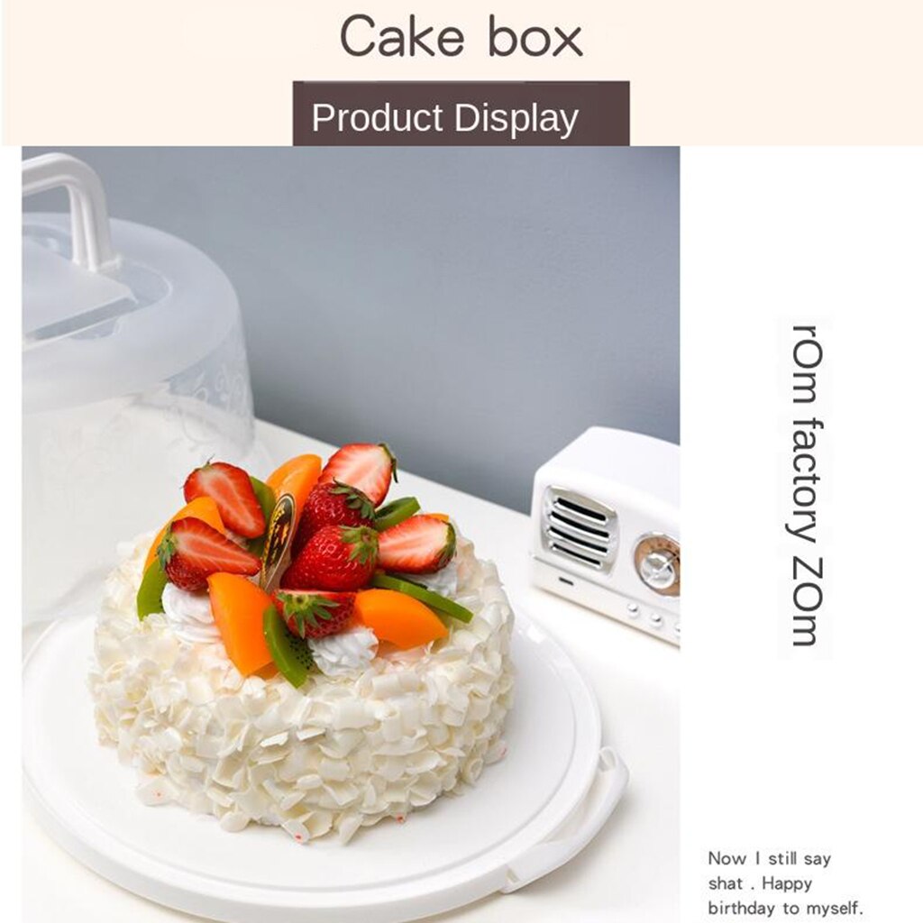 Cake cupcake muffin houder met opvouwbare handgreep doorschijnende koepel